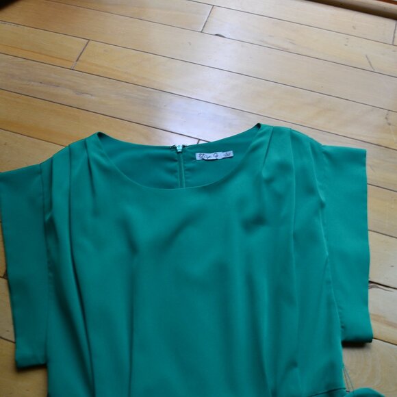 ELIZA J Drape Sleeve Sash Belt Dress Size 6 - Picture 2 of 12